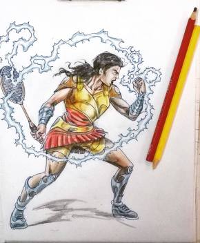 Creator of super commando Dhruv and all-round legend Anupam Sinhaji presents Sindhu depicted as Shaktiroopa (an upcoming series of Super commando Dhruv too!).